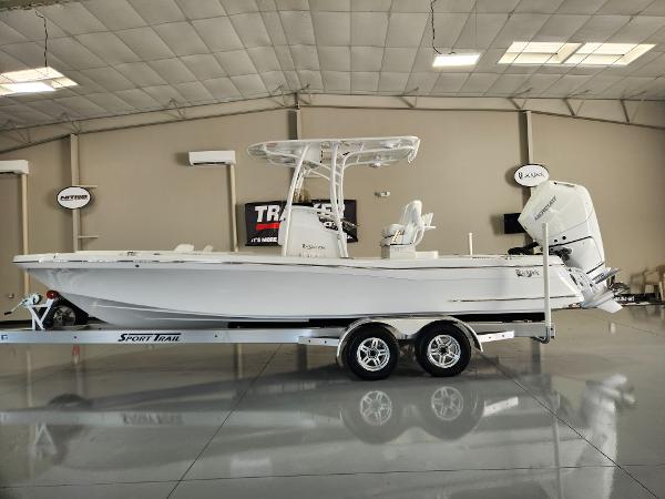 BlackJack 256 Coastal 2025 BlackJack 256 Coastal boat on trailer in showroom.