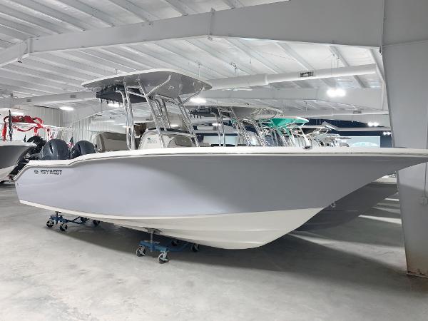 Key West 244 CC Manta Gray 2024 Key West 244 CC Manta Gray boat in showroom.
