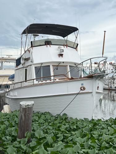 Grand Banks 42 Classic 1974 Grand Banks 42 Classic yacht docked in a marina.