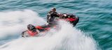 2019 Sea-Doo RXT-X 300 iBR jet ski speeding on water.