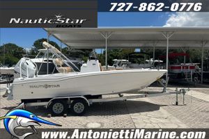 NauticStar 211 Hybrid 2024 NauticStar 211 Hybrid boat on trailer at dealership, Antonietti Marine.