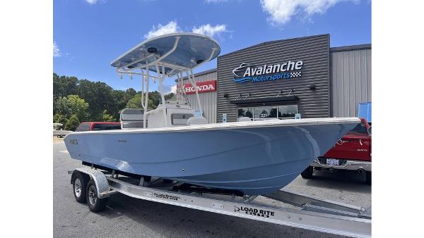 Carolina Skiff 24 Ultra Elite 2025 Carolina Skiff 24 Ultra Elite boat on trailer at Avalanche Motorsports.