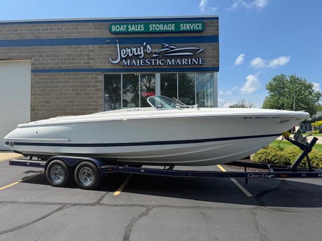 Chris-Craft Launch 25 2001 Chris-Craft Launch 25 boat on trailer at Jerry's Majestic Marine.