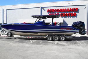 Nor-Tech 390 Center Console 2020 Nor-Tech 390 Center Console boat on trailer at Performance Boat Center.