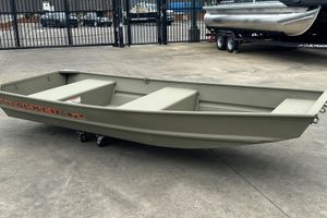Tracker Grizzly 12 Jon 2026 Tracker Grizzly 12 Jon boat on concrete surface, showcasing durable design.