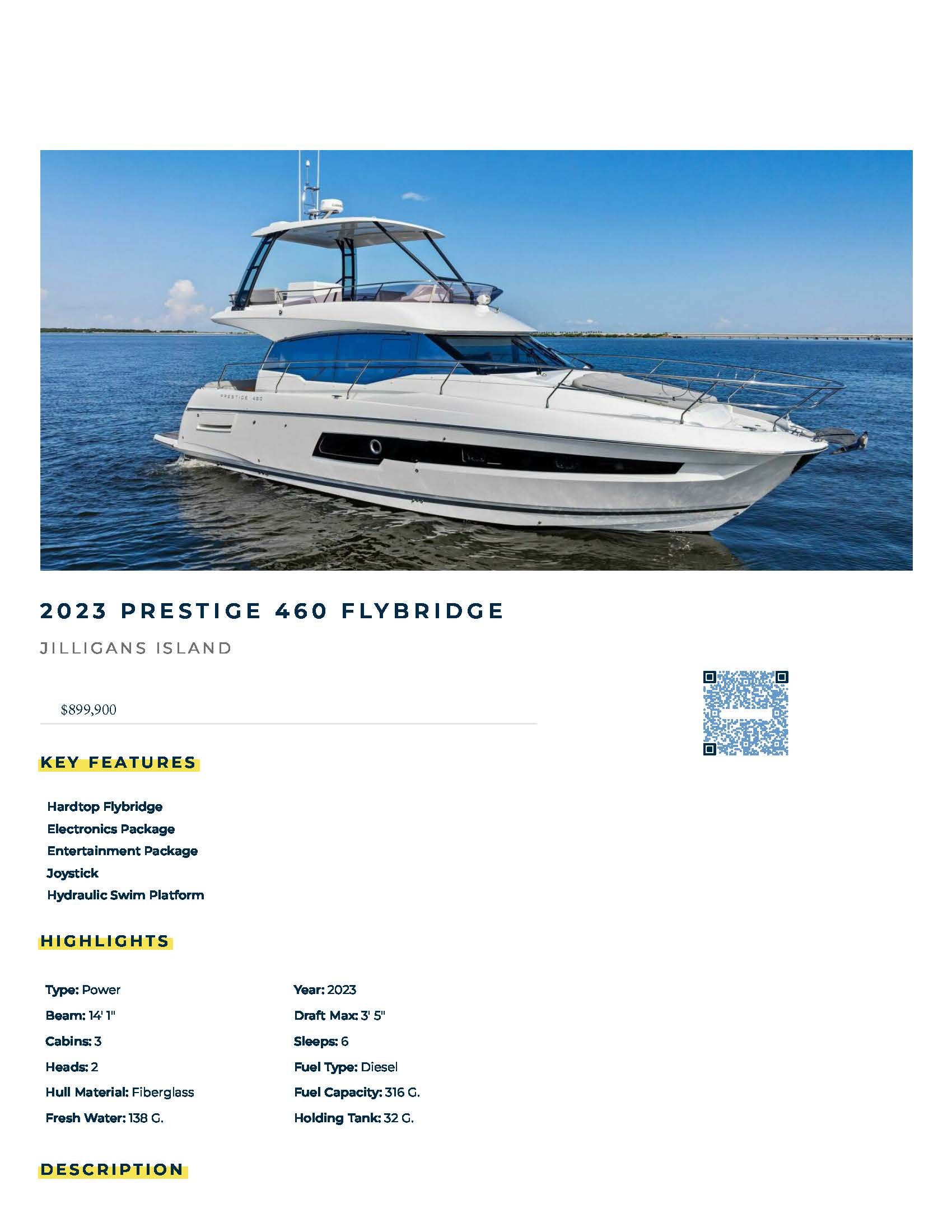 2023 Prestige 460F