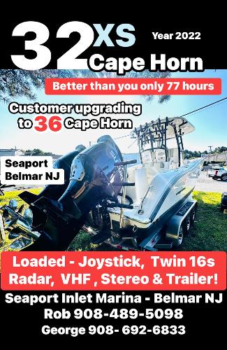 Cape Horn 32 XS 2022 Cape Horn 32 XS boat for sale, loaded with joystick, radar, and trailer.