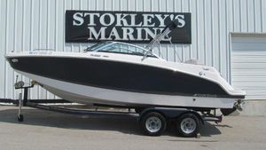 Four Winns HD220 2017 Four Winns HD220 boat on trailer at Stokley's Marina.