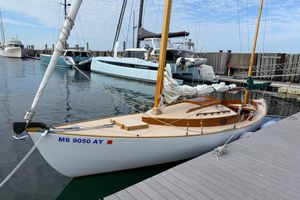 Herreshoff Custom Doug Hylan designed "Rozinante" 2012 Herreshoff Custom Hyland Design "Rozinante" sailboat docked at marina.