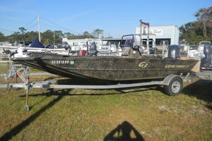 G3 Gator Tough 18 CC 2020 G3 Gator Tough 18 CC boat on trailer, parked outdoors.