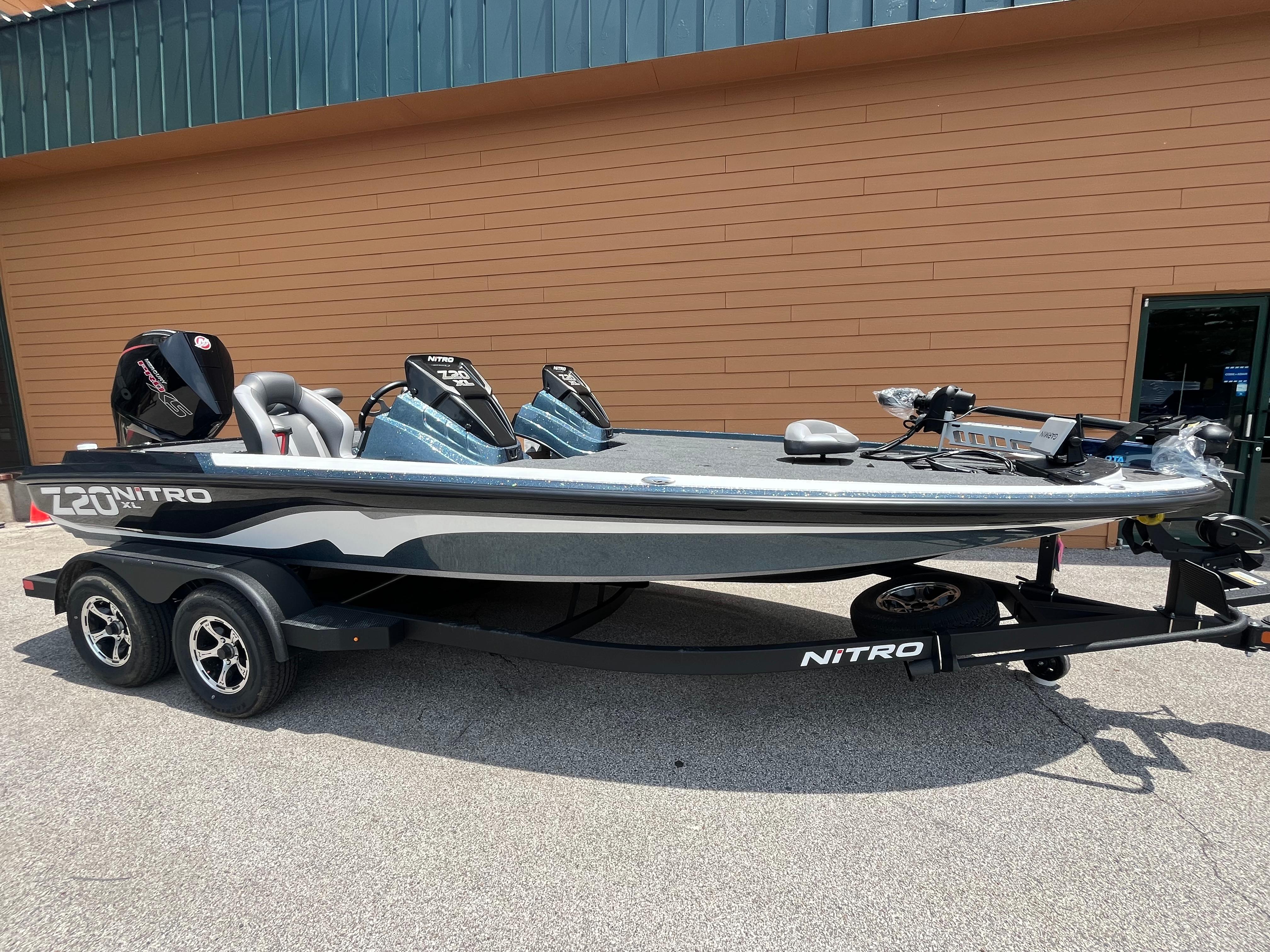Nitro Z20 XL Pro 2025 Nitro Z20 XL Pro boat on trailer, parked outdoors.