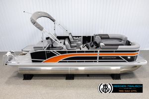 Bennington 21 SSBSE 2025 Bennington 21 SSBSE pontoon boat with sleek design and comfortable seating.