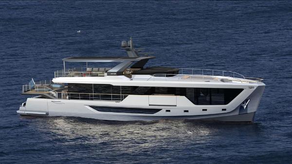 Numarine 30XP 2025 Numarine 30XP luxury yacht cruising on the ocean.