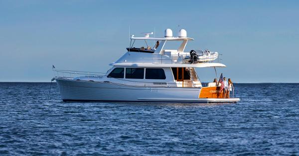 Grand Banks GB 54 2026 Grand Banks GB 54 yacht on open water, side view.
