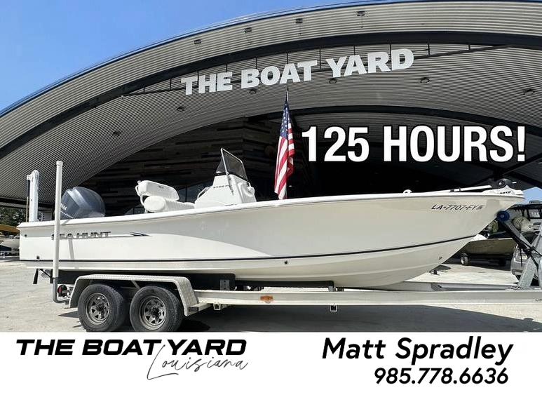Sea Hunt BX 22 Pro 2012 Sea Hunt BX 22 Pro boat on trailer at The Boat Yard, 125 hours usage.