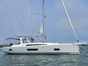 Beneteau Oceanis 46.1 2019 Beneteau Oceanis 46.1 sailboat on calm water, side view.