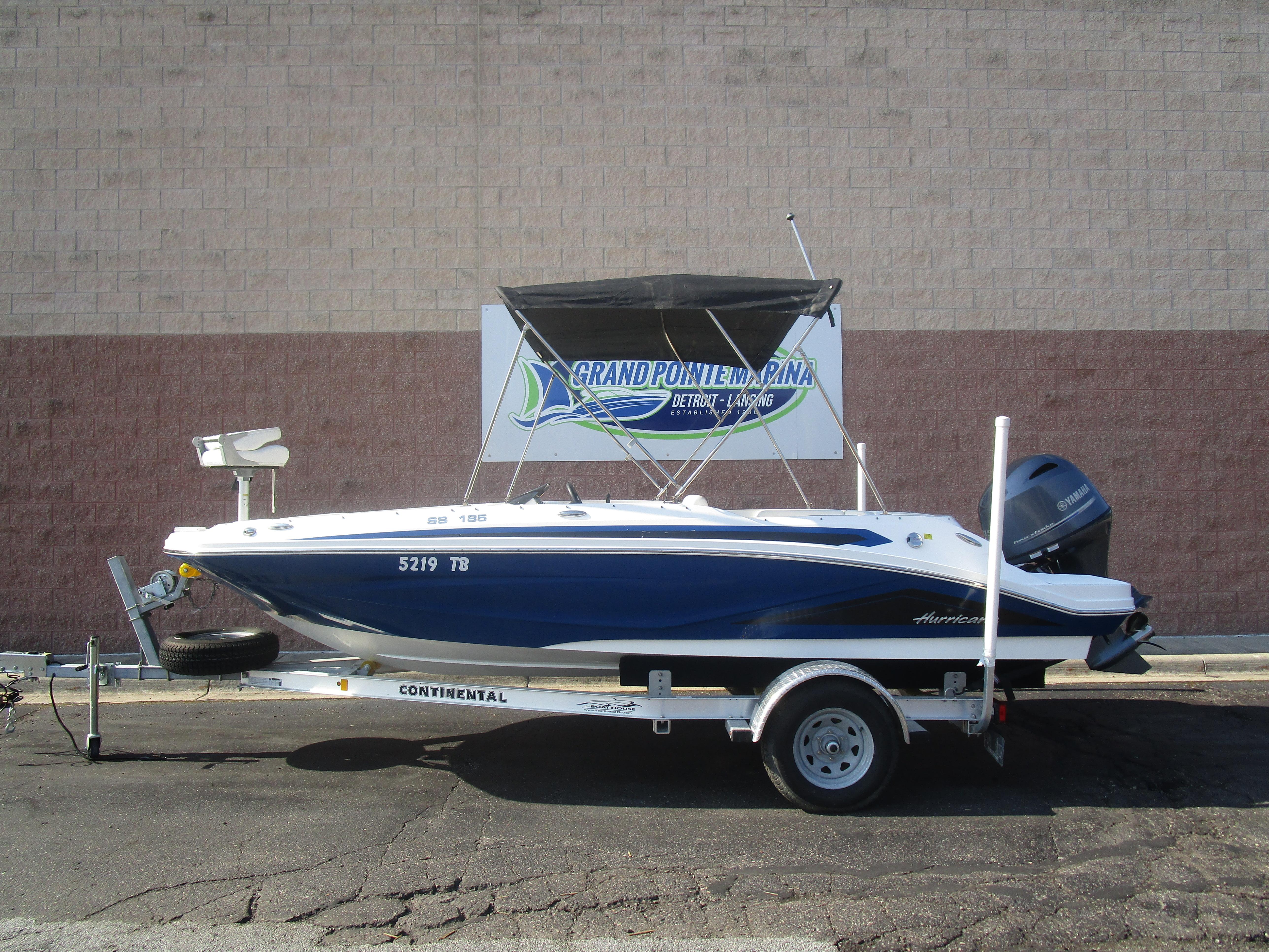 Hurricane SS 185 2022 Hurricane SS 185 boat on trailer at Grand Pointe Marina.