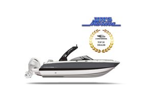 Chaparral 250 OSX Chaparral 250 OSX 2026 boat with Jim's Marine logo and Top 30 Dealer award.