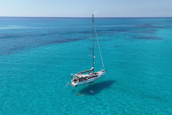Grand Soleil 47 Grand Soleil 47 sailboat (2015) anchored in clear turquoise waters.