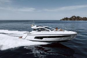 Azimut Atlantis 45 2024 Azimut Atlantis 45 yacht cruising on open water.