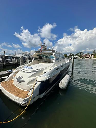 Cranchi Mediterranee 50 HT 2007 Cranchi Mediterranee 50 HT yacht docked at a marina on a sunny day.