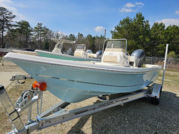 Bulls Bay 2000 2025 Bulls Bay 2000 boat on trailer, light blue hull, parked outdoors.