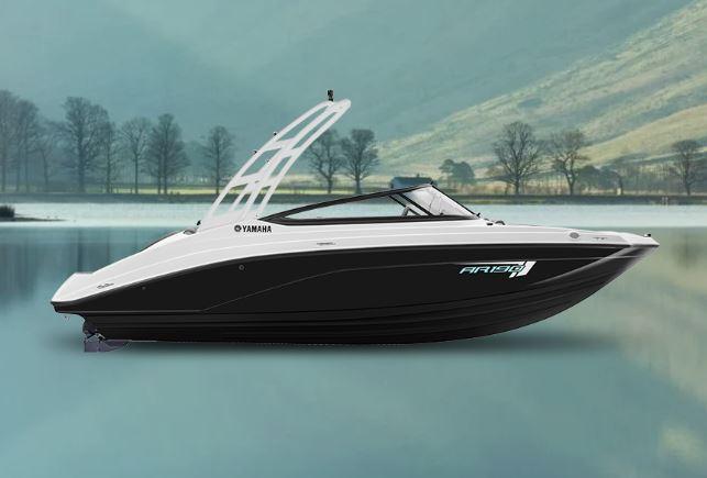 Yamaha Boats AR190 2025 Yamaha Boats AR190 on serene lake with scenic mountain backdrop.