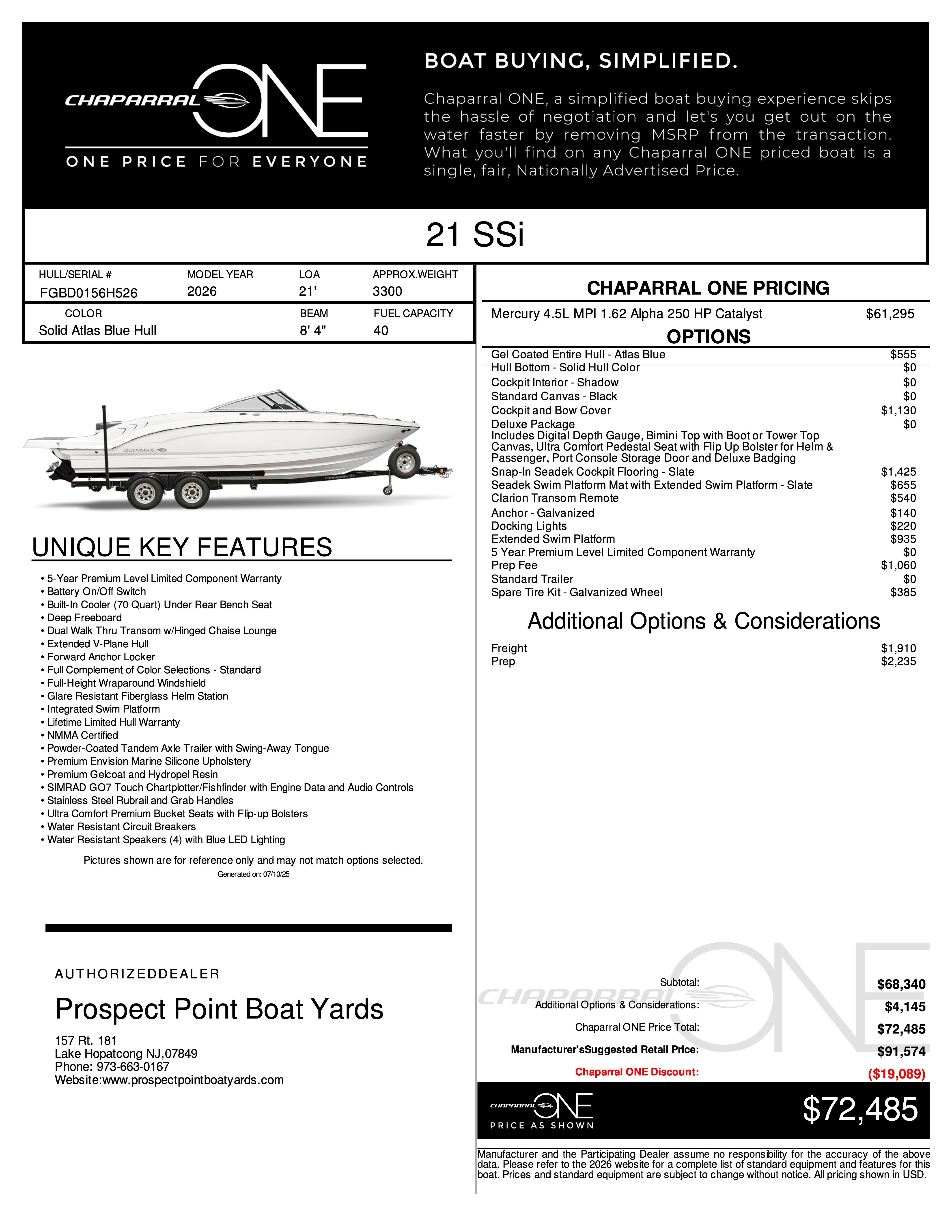 2026 Chaparral 21 SSi