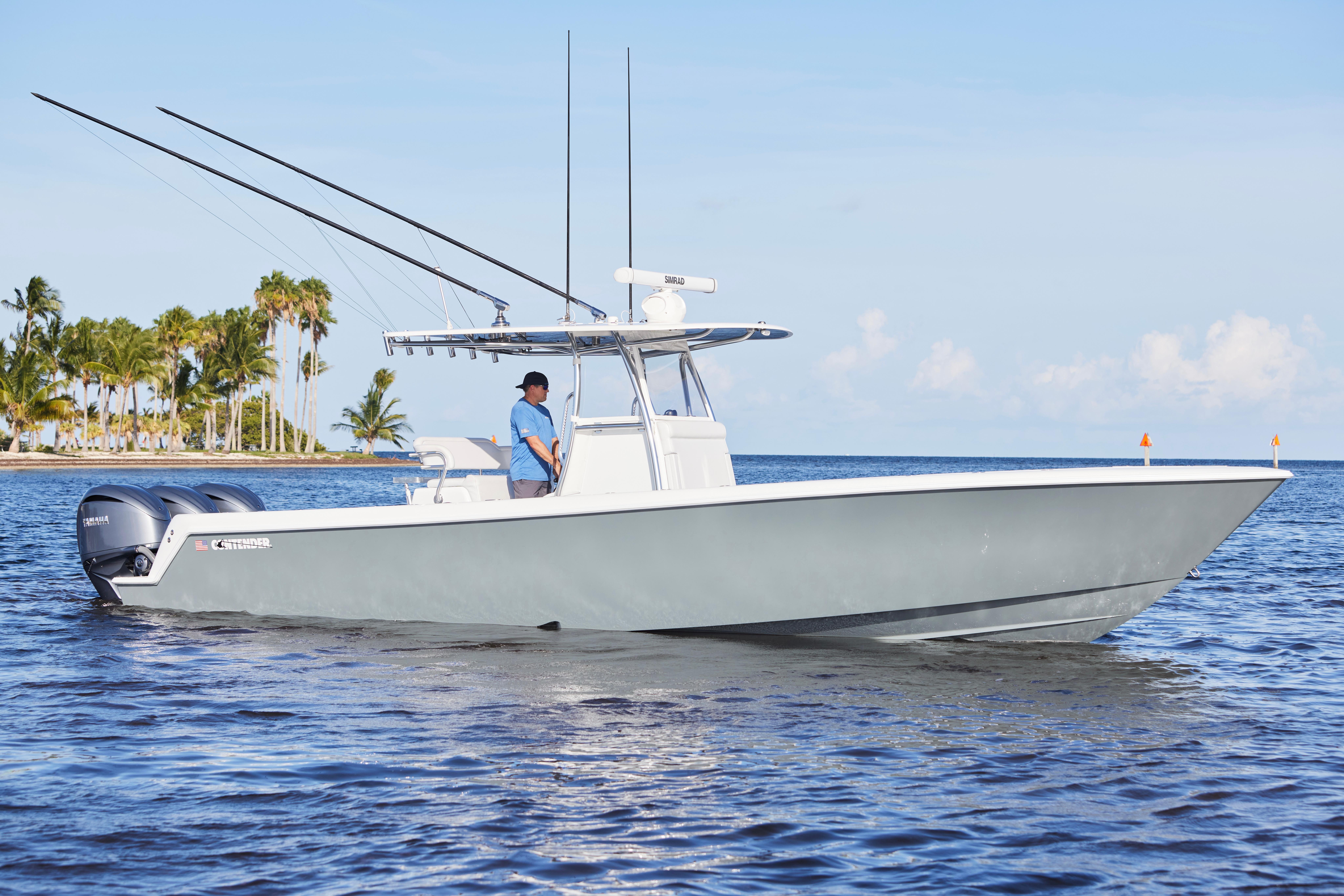 Contender 35 ST 2022 Contender 35 ST boat cruising on calm ocean waters.