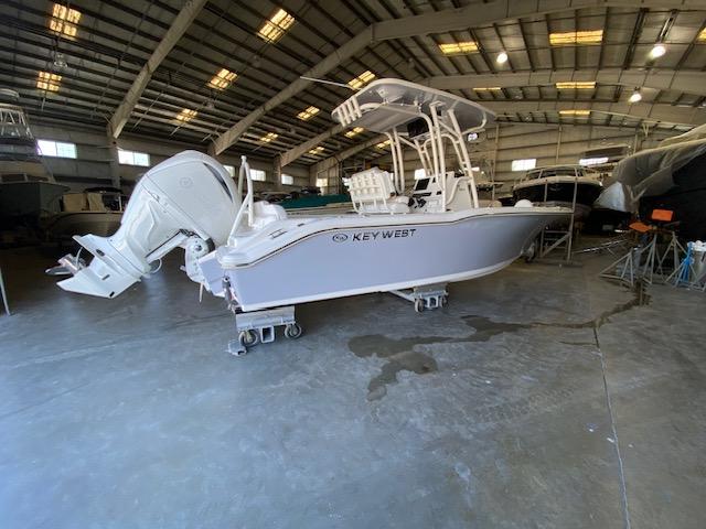 Key West 239 FS 2024 Key West 239 FS boat in a warehouse.