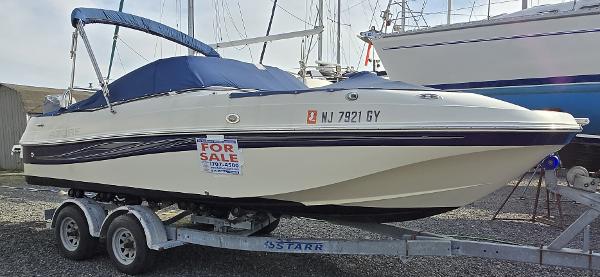 Azure AZ211 OB 2006 Azure AZ211 OB boat on trailer, for sale sign visible.