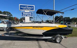 Starcraft SVX 191 OB 2024 Starcraft SVX 191 boat on trailer at Angler's Marine NC dealership.