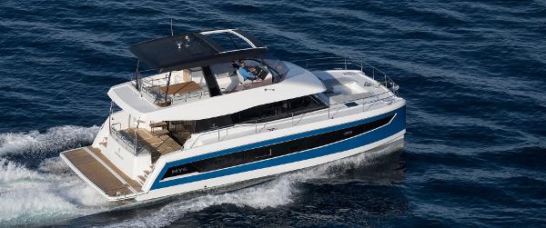 Fountaine Pajot MY 6 2025 Fountaine Pajot MY 6 yacht cruising on open water.