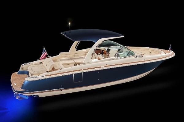 Chris-Craft Launch 31 GT Manufacturer Provided Image: 2023 Chris-Craft Launch 31 GT boat with blue hull and beige interior.