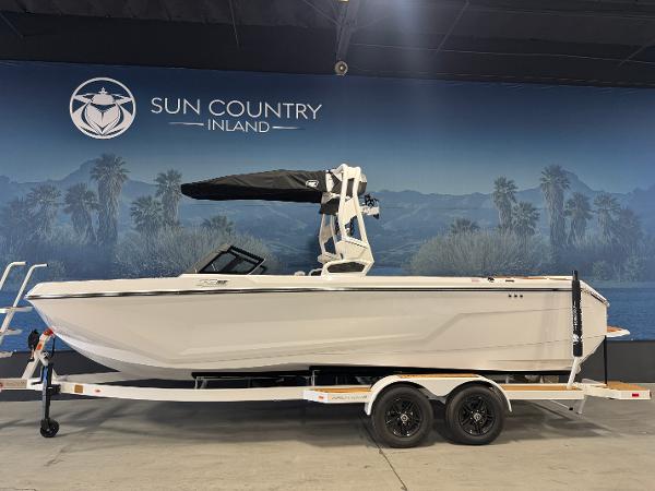 Nautique Super Air Nautique GS24 2025 Nautique Super Air Nautique GS24 boat on trailer at Sun Country Inland showroom.