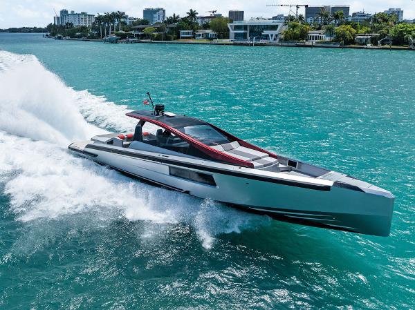 Maori m54 Luxurious Maori m54 yacht cruising on turquoise waters, 2025 model.