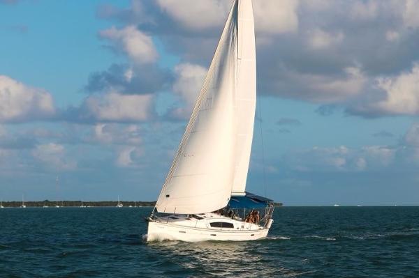 Beneteau Oceanis 41 Beneteau America Oceanis 41 sailboat cruising on open water, 2009 model.