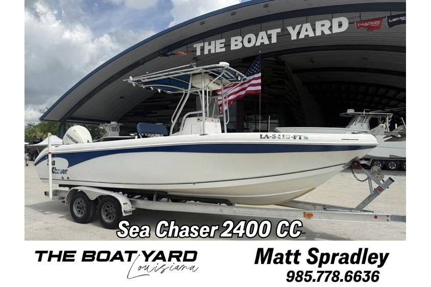 Sea Chaser 2400 CC 2008 Sea Chaser 2400 CC boat on trailer at The Boat Yard, Louisiana.
