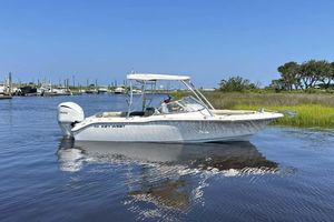 Key West 239 DFS 2025 Key West 239 DFS boat on calm water, clear sky background.