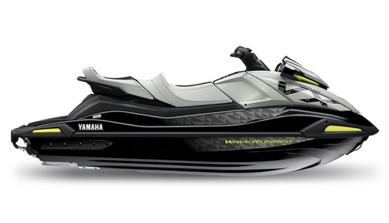 Yamaha Boats VX CRUISER HO 2026 Yamaha Boats VX CRUISER HO jet ski, sleek black and gray design, side view.
