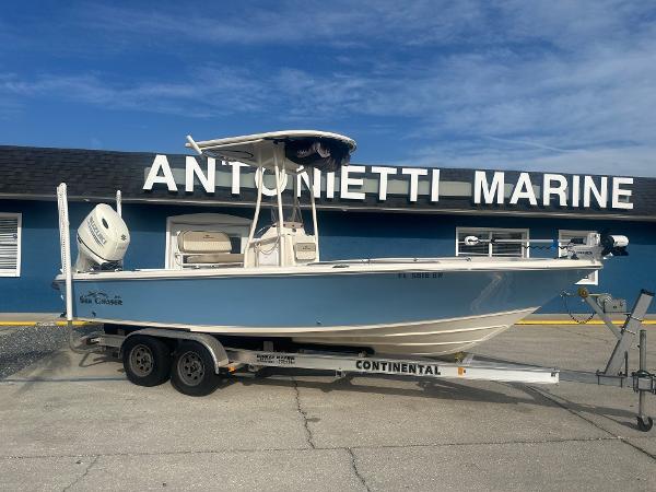 Sea Chaser 23 LX 2020 Sea Chaser 23 LX boat on trailer at Antonietti Marine dealership.