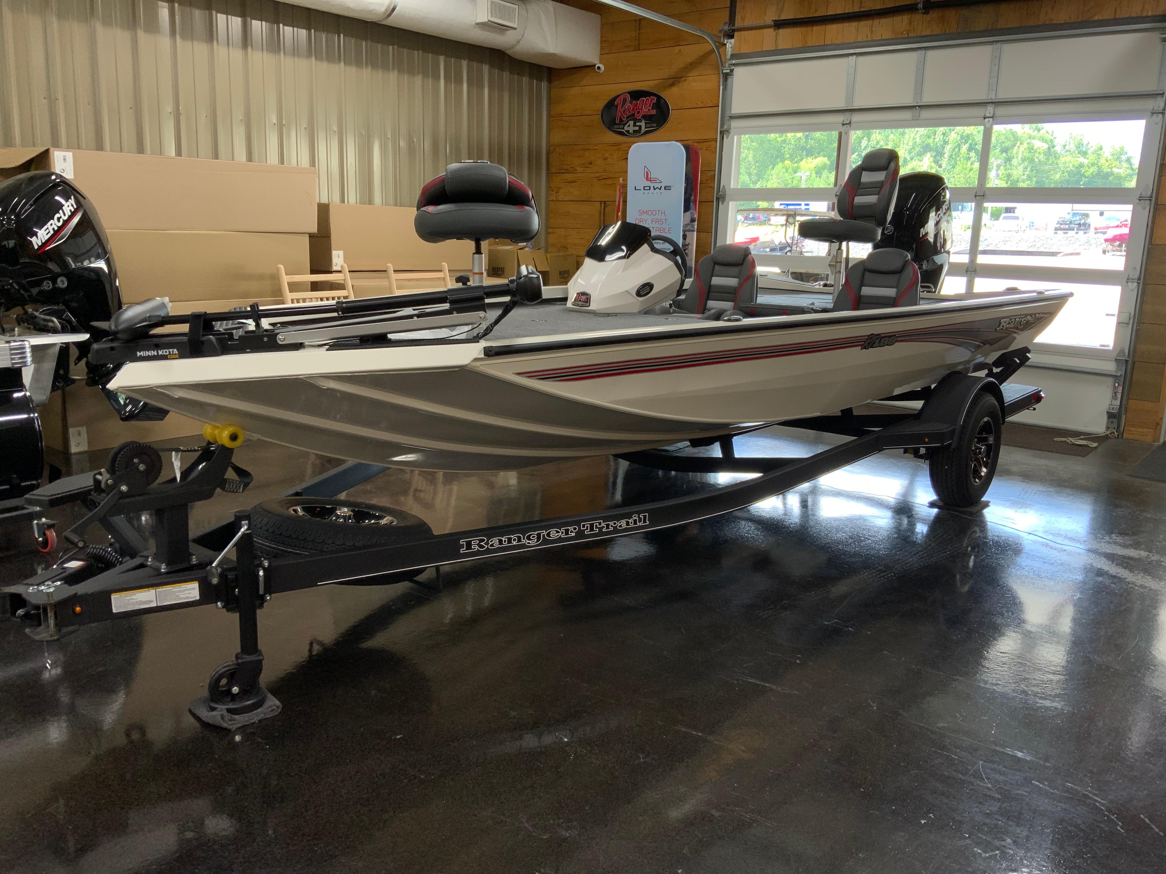 Ranger RT188 2025 Ranger RT188 boat in showroom, featuring sleek design and modern equipment.