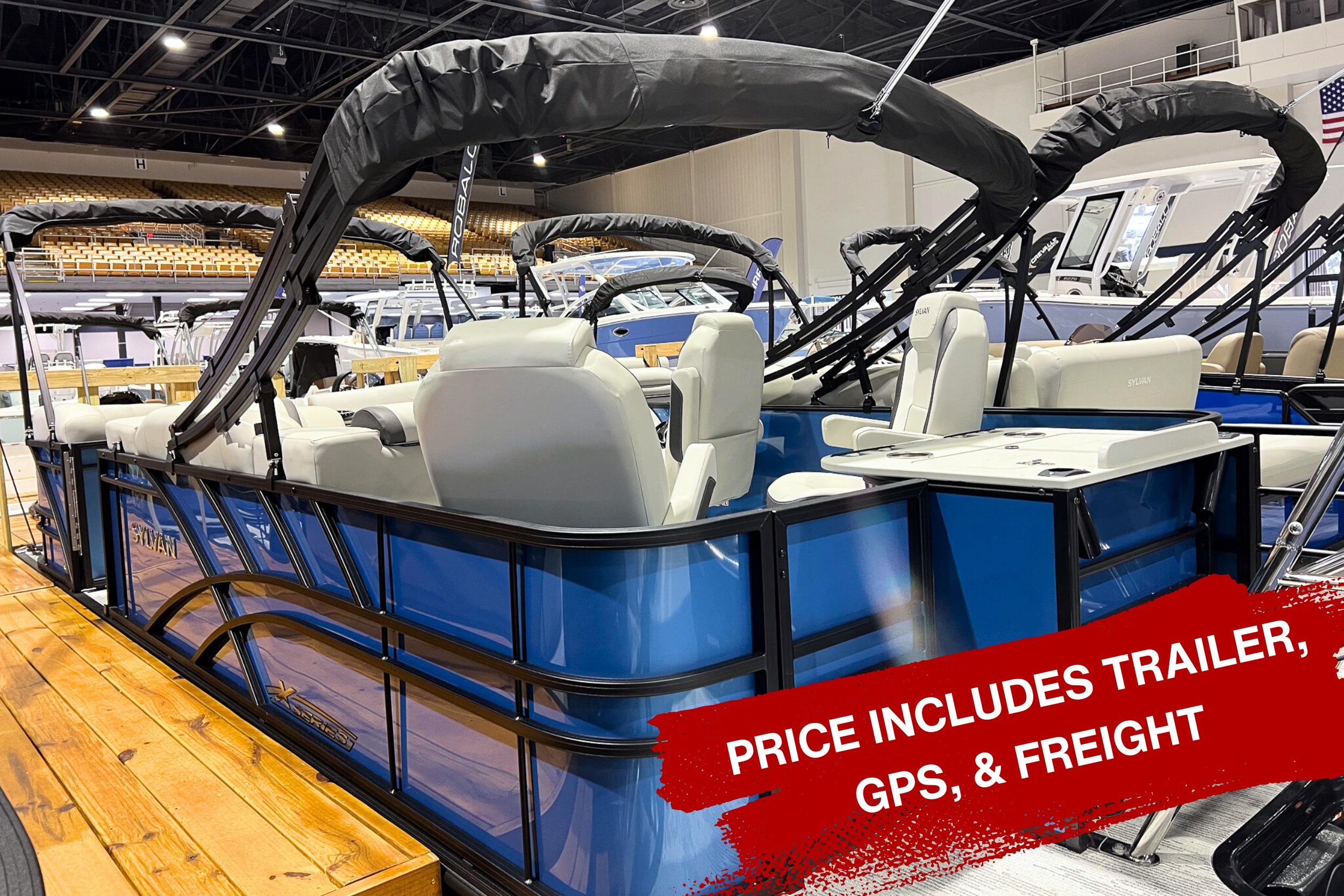 Sylvan Mirage X X3 Party Fish 2026 Sylvan Mirage X X3 Party Fish pontoon boat with trailer, GPS, and freight included.