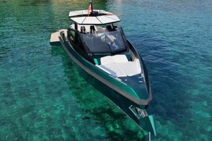 Wally wally 43 X 2024 Wally 43 X luxury yacht on clear turquoise water.