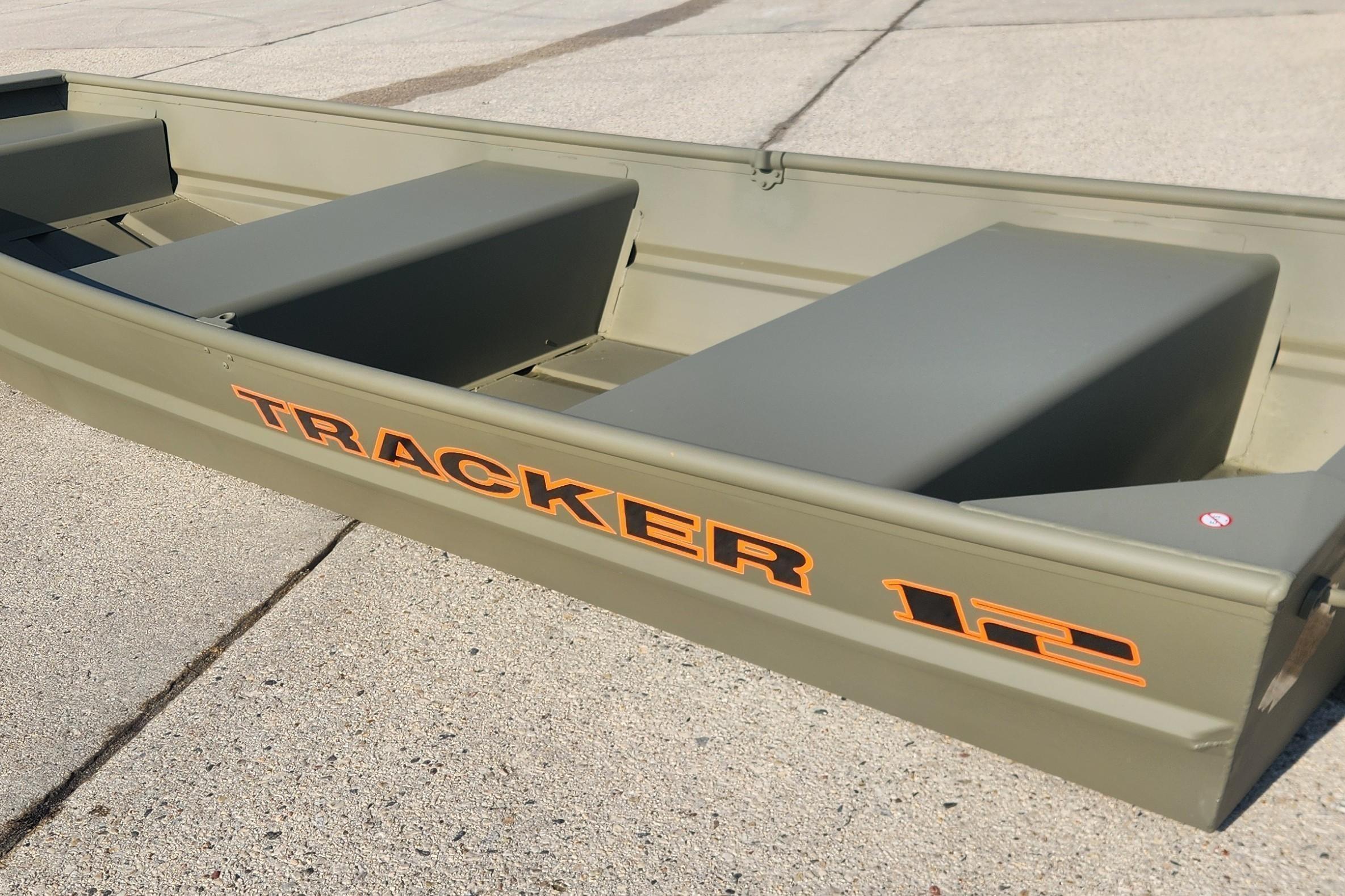 Tracker Grizzly 12 Jon 2026 Tracker Grizzly 12 Jon boat on concrete surface.