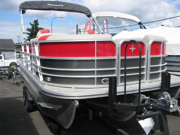 Berkshire 22RFX LE 2023 Berkshire 22RFX LE pontoon boat with red and silver exterior.
