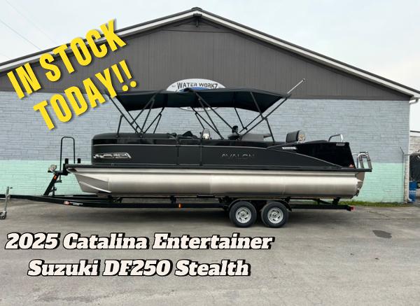 Avalon 2585 Catalina Entertainer 2025 Avalon 2585 Catalina Entertainer pontoon boat with Suzuki DF250 Stealth engine, in stock.