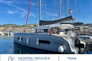 Excess 11 2025 Excess 11 yacht docked in a marina, featuring sleek design and modern amenities.