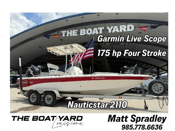 NauticStar 2110 2008 NauticStar 2110 boat with Garmin Live Scope, 175 hp Four Stroke, at The Boat Yard.