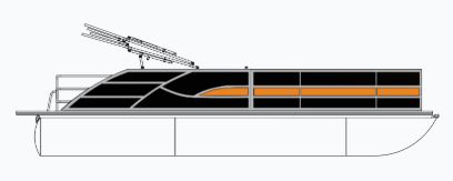 Bentley Pontoons 223 Legacy Swingback 2026 Bentley Pontoons 223 Legacy Swingback, sleek design with black and orange accents.